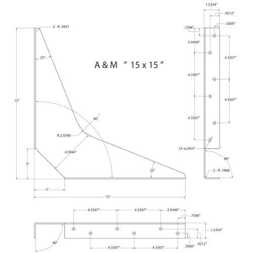 BRACKET-15X15-PRIMED thumbnail 2