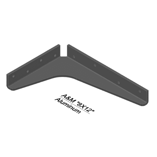 BRACKET-8X12-BRUSHED ALUMINUM thumbnail 1