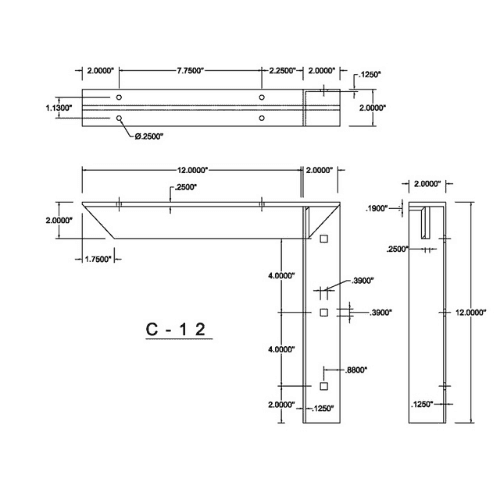 BRACKET-C(2.0)-12-BLACK thumbnail 3