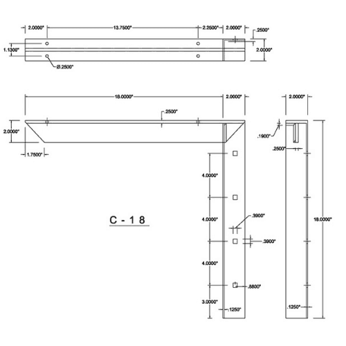 BRACKET-C(2.0)-18-BLACK thumbnail 2