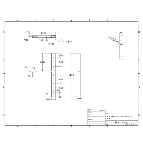 BRACKET-ECFLAT(1.0)-9-WHITE thumbnail 2