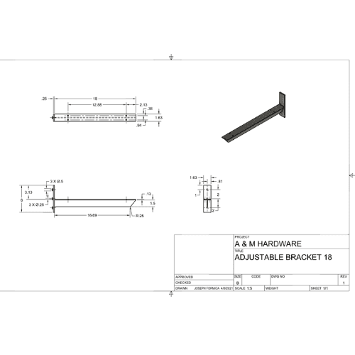 BRACKET-HDHYB18-WHITE thumbnail 3