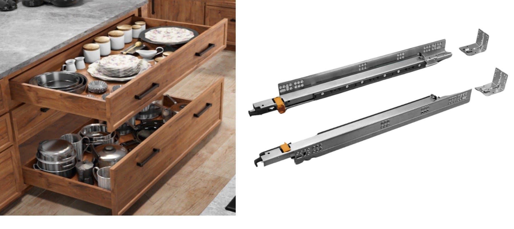PROGRESSA A HEAVY-DUTY, FULL EXTENSION UNDERMOUNT SLIDES