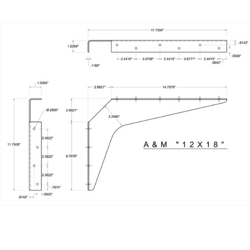 BRACKET-12X18-STAINLESS STEEL - image 2
