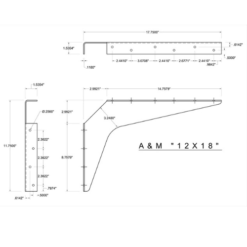 BRACKET-12X18-WHITE - image 2