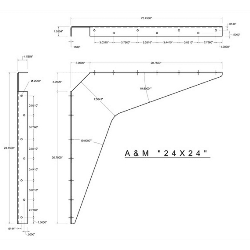 BRACKET-24X24-BROWN - image 2