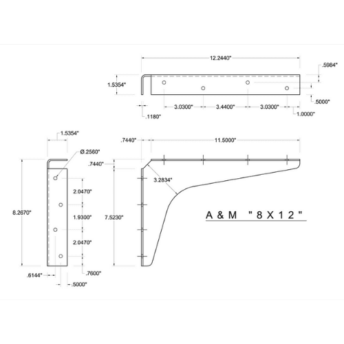 BRACKET-8X12-WHITE - image 3