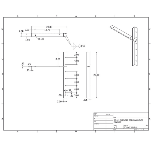 BRACKET-ECFLAT(2.0)-18-WHITE - image 2