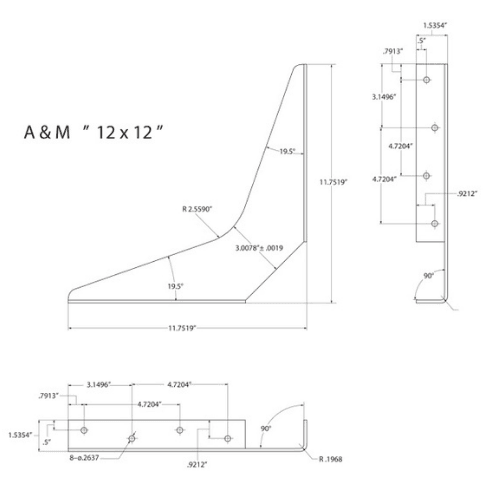 BRACKET-12X12-ALMOND - image 2