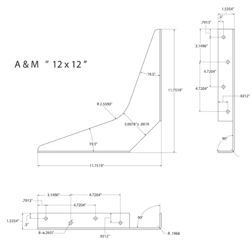 BRACKET-12X12-WHITE - image 2