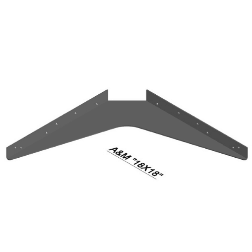 BRACKET-18X18-BRUSHED ALUMINUM - image 1