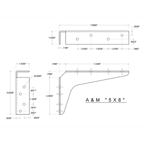 BRACKET-5X8-GRAY - image 2
