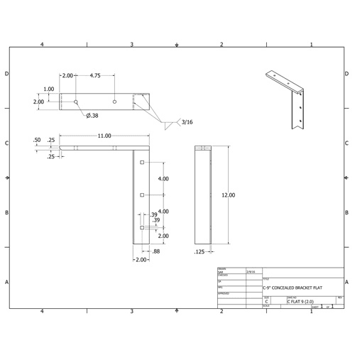 BRACKET-CFLAT(2.0)-9-WHITE - image 1