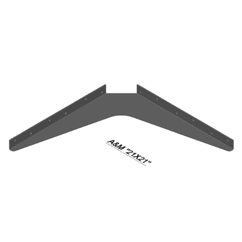 BRACKET-21X21-BRUSHED ALUMINUM - image 1