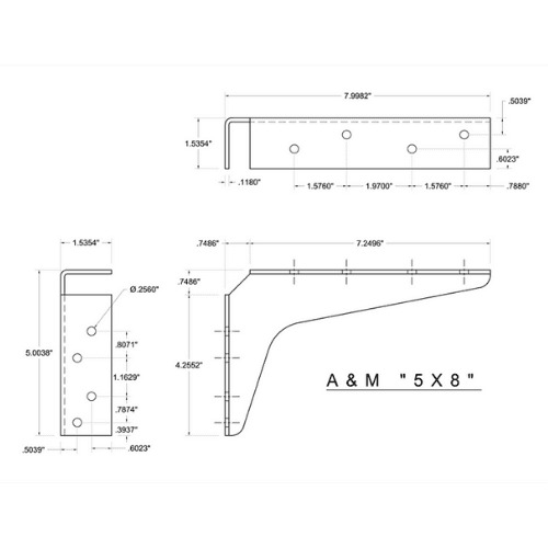 BRACKET-5X8-GRAY - image 2